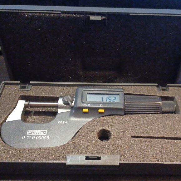 Vintage Fowler 54-860-001 IP54 Electronic Outside Micrometer 0-1" - Picture 1 of 16